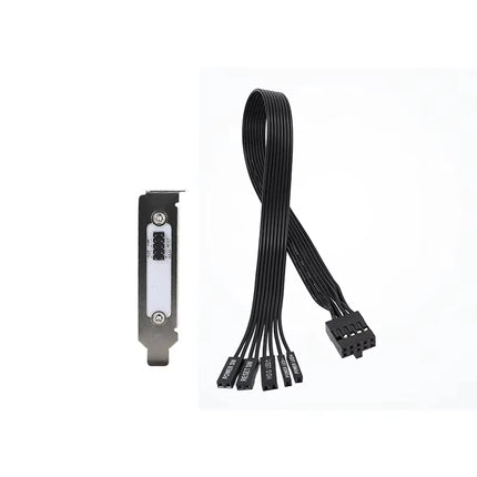 RGEEK 30cm Motherboard External Power Switch HDD LED Restart Button Extension Power Cable for PC Case Chassis PCI Baffle