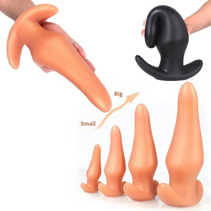 Wearable Anti Drop Soft Anal Plugs Liquid Silicone Huge Butt Plug Prostate Massage Anal Training Comfortable To Wear Butt Plug - DILDO