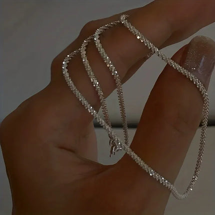 Hot new 40-75cm 925 Sterling Silver Necklace 16-30 Inch originality 2MM String chain for Women Fashion streetwear Jewelry Gifts