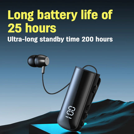 IPX7 Waterproof Wireless Bluetooth BT5.3 long-lasting Retractable driver Headset FIRO MONO Headphone in lotus with wire