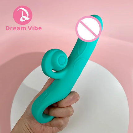 Vibra Snail Dildo Vibrator Flexible for Perfect Clit Fit Rabbit Vibrator 10 Powerful Vibrations Sex Toy Women Masturbate Massage