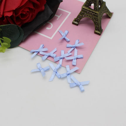 100pcs 1-2cm ( Very small ) Mini Polyester Satin Ribbon Bows Tie Scrapbooking Embellishment Hair Clips Pets Hair Bow Crafts