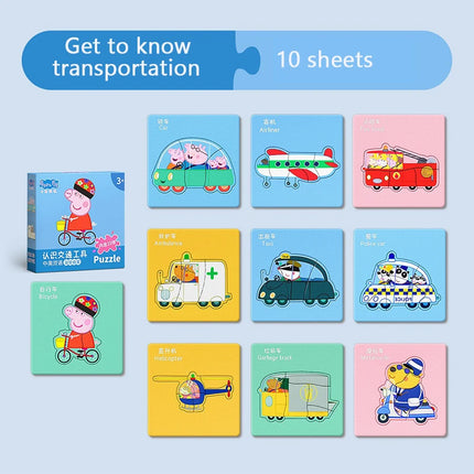 Peppa Pig Strange Paper Puzzle 3-6 Year Old Puzzle Early Education Cognition Children's Kindergarten Toy Gift