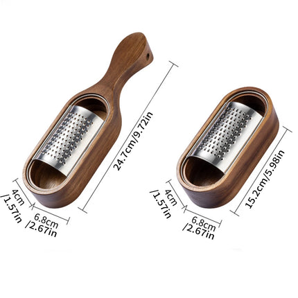 1PC-Stainless steel cheese grater; storage box made of red sandalwood; cheese tool grater; slicer