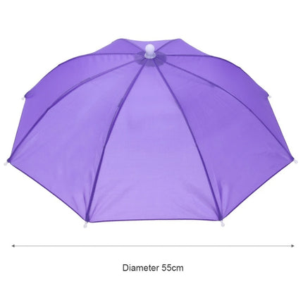 Portable Rain Umbrella Hat Foldable Outdoor Fishing Sunshade Waterproof Camping Headwear Beach Head Hats Fishing Hat 55-95CM