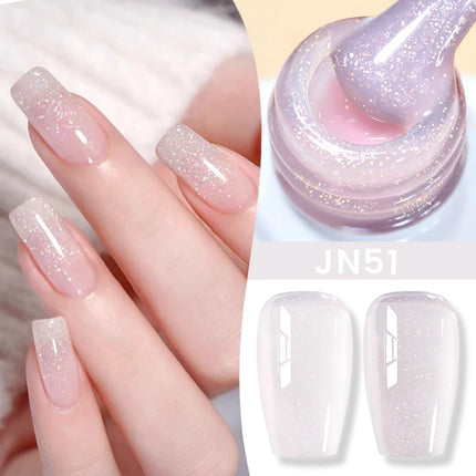 BORN PRETTY 10ml Flow Light White Cat Magnetic Gel Nail Polish Ultra Shine Soak Off UV Gel Mirror Glass Bead Gel Nail Art
