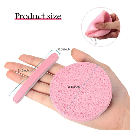 12Pcs Compressed Facial Sponge for Estheticians Face Round Cleansing Sponge Makeup Removal Sponge Pad Exfoliating Spa Washing