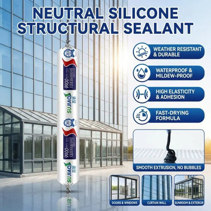 1/2/4PcsNeutral Structural Sealant Glass Glue High Strength Waterproof Adhesive For Doors Windows Sunrooms Construction Building
