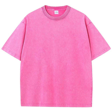Summer Cotton Washed Women T-Shirts Hip Hop Loose Tee Shirt All-Match Fashion Short Sleeve Comfortable Multicolor Female Tops