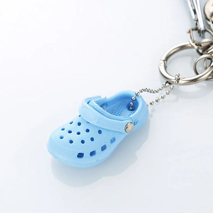 3D New Mini Shoes Shape Keychain PVC Shoe Charms For Clogs Accessories Women Beach Bag Sandals Buckle Pin DIY Jewelry Decoration