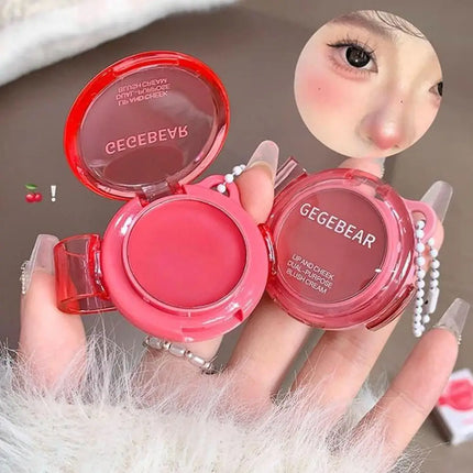 GEGEBEAR Dual-Use Lip And Cheek Cream Blush Waterproof Non Stick Cup Natural Cheek Pink Red For Female Facial Lip Cosmetics
