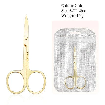 1pcs Eyebrow Scissor Eyelash Trimmer Facial Hair Remover Stainless Steel Nail Cuticle Manicure Scissor Beauty Makeup Tool