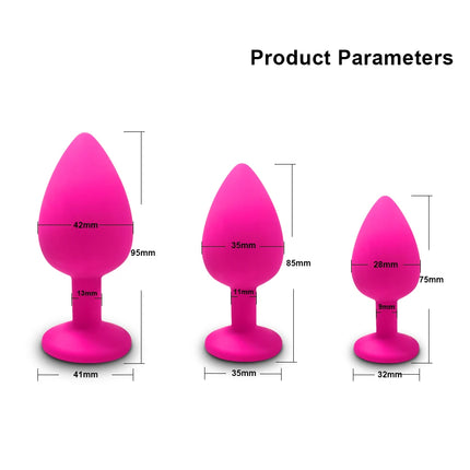 3 Sizes Soft Silicone Anal Plug Mini Butt Plug Erotic Sex Toys for Men Women Gay Couples Adult Anal Prostate Stimulator Dildo
