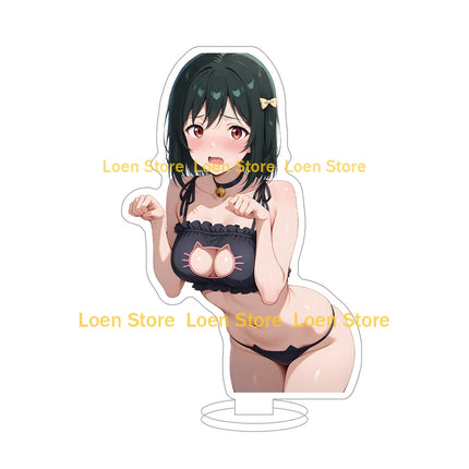 Hot game Anime sexy lingerie bikini girl student big ass big breasts bunny girl Anime Figure Acrylic stand desk ornament gift