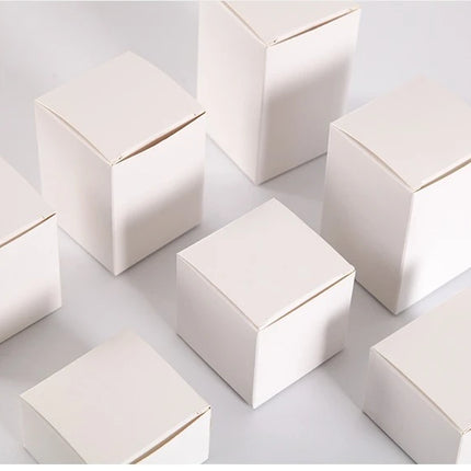 50pcs/lot 3x3 5x5 6x6 8x8 9x9 10x10cm Hight 4 ~ 13cm Card Paper Box Square Lipstick Perfume Essential Oil Bottle Storage Boxes