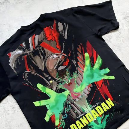 Dandadan T-Shirt Women Men Oversized Y2k Short Sleeve Funny Anime Pure Cotton Casual Harajuku Streetwear Female Male Clothing