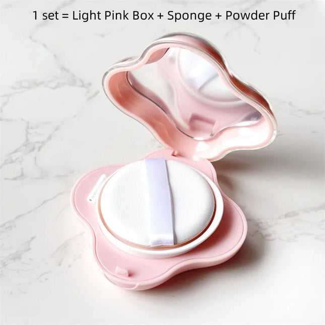 2-30pcs Light Pink Empty 15g Flip Cushion Box Powder Box BB Cream /Foundation/ Blusher Container With Mirror And Powder Puff