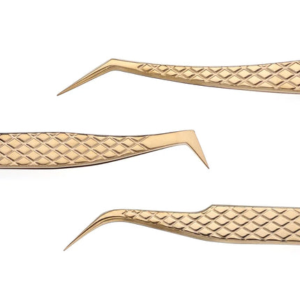 VETUS Original New MGT Series Eyelash Tweezers Anti-slip Handle Fish Scale Texture Precision Super Fine Fiber Tip Tweezers