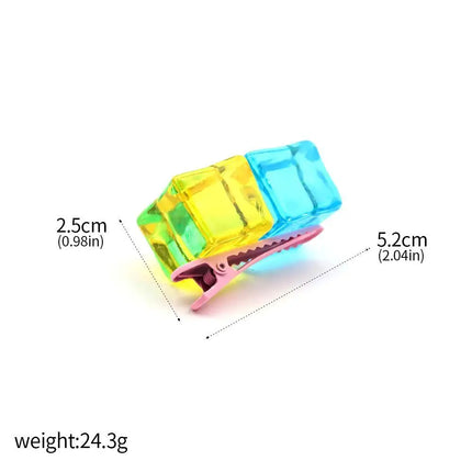 Anime Bocchi The Rock! Gotou Hitori Gotoh Square Hairpin Blue and Yellow Hair Cosplay Accessory Props Girls Women Cos Gift Party