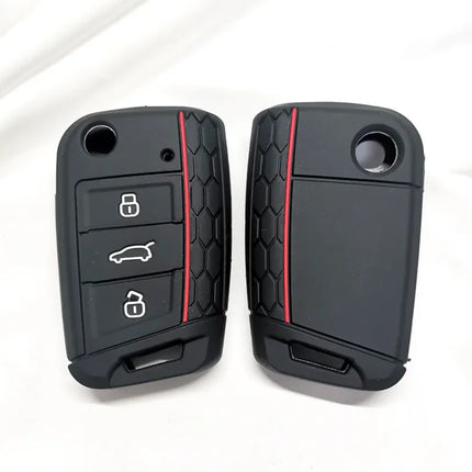 For VW Golf 7 GTI Polo T-Cross T-Roc Touran Tiguan Skoda Octavia Rapid Kodiaq Fabia Seat Ibiza Leon Ateca Arona Key Case Cover