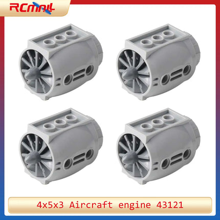 MOC Technical Parts 4x5x3 Aircraft Big Engine with Propeller Blades Building Blocks Accessories compatible with Legoeds 43121