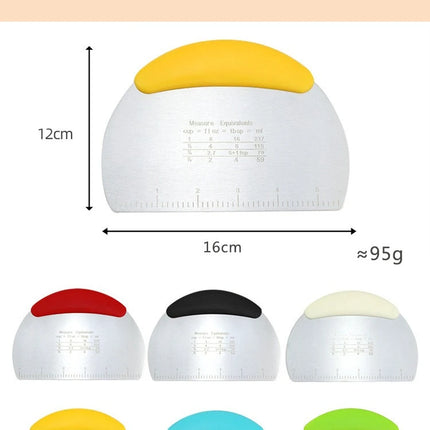 1PC Stainless Steel Cutting Blade Baking Flour Cutting Tape, Graduated Cutting Strip, Rolling Sugar Scraper Baking Tool.