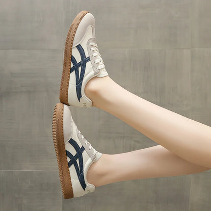 Lightweight Comfortable Sneakers for Women Fashion Striped Lace Up Sports Shoes Woman Casual Breathable Sneakers Plus Size
