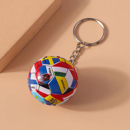 Fashion Mini 3D Soccer Football Keychain Sport Ball Key Ring for Men Women Car Key Holder Handbag Pendant  Jewelry Gift