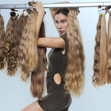100% Real Human Hair Bulk No Weft Vietnamese Hair Virgin Remy Straight Hair Bulk 30inch Natural Black Hair Extension Blone 613
