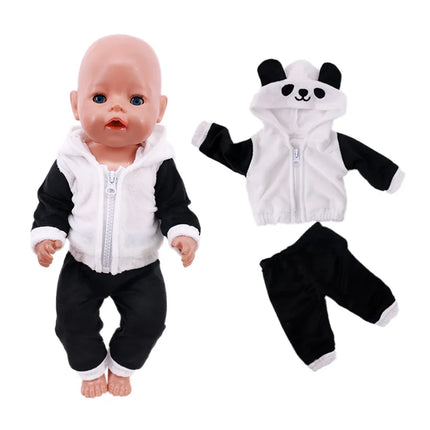 Summer Short Sleeved Set Animal Pattern Jumpsuit Pajamas For 43cm Baby Doll&18inch American Doll Accessories,Our Generation Gift