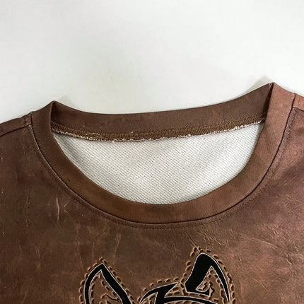2026 Women's Casual Elegant Spring and Autumn Edition Horse Pattern Solid Color Round Neck Comfortable Long Sleeve Hoodie Top