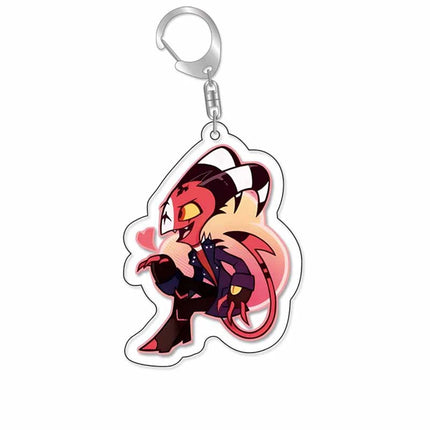 Anime acrylic keychain -Vaggie Alastor Cute Y2K Cartoon Pendant, suitable for bags and keys, perfect gift for fans car key bag