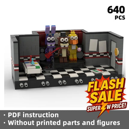 Pizzeria Retro Fantastic - 298 Piece Building Blocks MOC