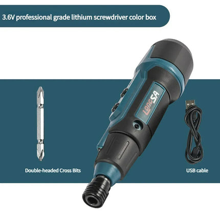 2Nm 3.6V 200r/min Electric Screwdriver Small Wireless Screwdriver Drill Screw Driver Set Rechargeable Electrician Screwdrivers