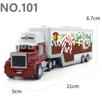 Pixar Cars Truck Storm Jackson Model Car 1/55 Die Casting Container Trucks Racing Toys Children's Birthday Gifts Collectibles