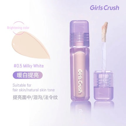 Girlscrush Liquid Concealer  Moisturizing Brightening Conceal Pore Watery Velvet Longlasting Cover Red Streaks Face