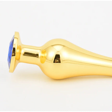 Golden Stainless Steel Anal Plug Crystal Metal Butt Plug Stimulator Anal Sex Toys for Couples Prostate Massager Dildo 3 Size