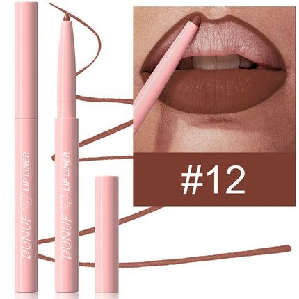Luxury Matte Lip Liner Long-Lasting Matte Creamy Plumping Lip Waterproof Natural Nude Brown Slim Lip Liner 12 Colors  Cosmetic