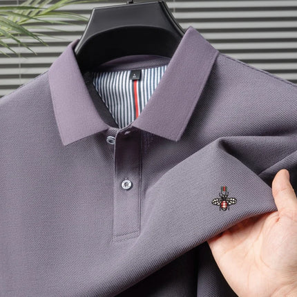 100% cotton men's high-end embroidere short sleeved polo shirt summer fashion casual collar T-shirt high-quality comfortable top