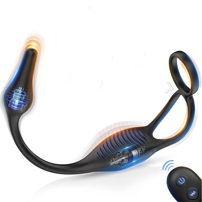 Remote Control Vibrating Butt Plug Cock Ring for Men Prostate Massager for Gay Anal Vibrator Penis Ring Adult Sex Toy for Men