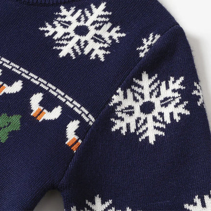 2024 Christmas Sweatshirts Winter Boy Girl Print Knit Sweater Pullover Cotton Clothes Autumn Kids Slouchy Soft Clothing Knitwear