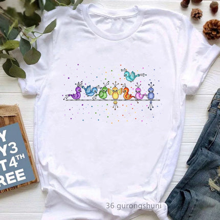 I Just Really Like Cockatiels Ok Graphic Print Tshirt Women Lovely Parrot T Shirt Femme White Short Sleeve Female T-Shirt Tops