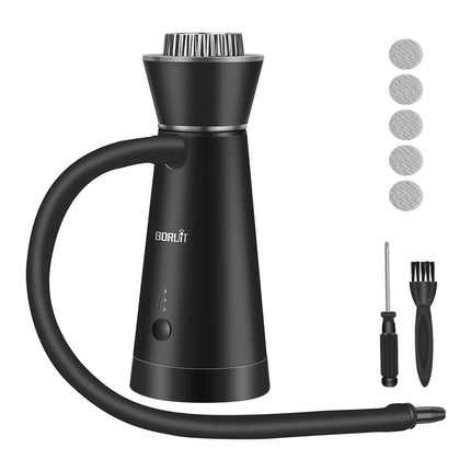 BORUiT Smoke Infuser Food Drink Cold Smoke Generator Bar Portable Molecular Cuisine Smoking Gun Meat Burn Cooking for BBQ Food