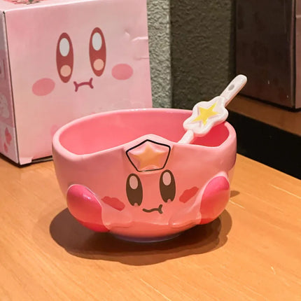 Cute Star Kirby Cartoon Peripheral Ceramic Rice Bowl Personal Dining Bowl Special Beautiful Bowl Children'S High End Home Furnis