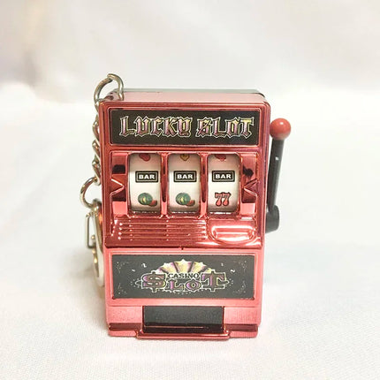 2024 Summer New Classic Toys Niche Keychain Fruit Machine Slot Machine Keychain Fun Creative Car Accessory Keyring Pendant Gift
