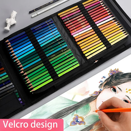 48/72/120/150/200 hole detachable and foldable Velcro stitched Oxford canvas pencil case for art stationery storage pencil case