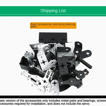 360 Degrees 6 DOF Robot Metal Alloy Mechanical Arm Claw Kit MG996R for Arduino Robotics Kit Educational Ps2 Programmable Toys