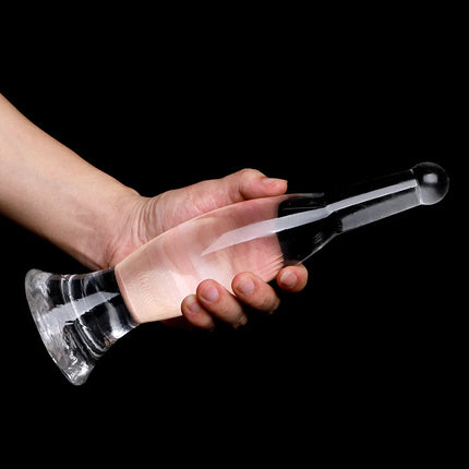 Novel Transparent Adult Beer Bottle Shape Anal Plug Sex Toys Soft Crystal Vase Dilation Anus Butt Plug Dildo Female Masturbator