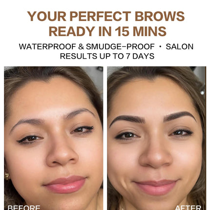 Professional Henna Brow Tint Kit 6 Shades Waterproof & Long Lasting Eyebrow Dye for Home Use Natural Looking Brow Enhancer