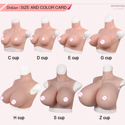 Dokier Realistic Fake Boobs Large Silicone Breast Form for Crossdresser Transgender Shemale Drag Queen Crossdressing S Z Cup